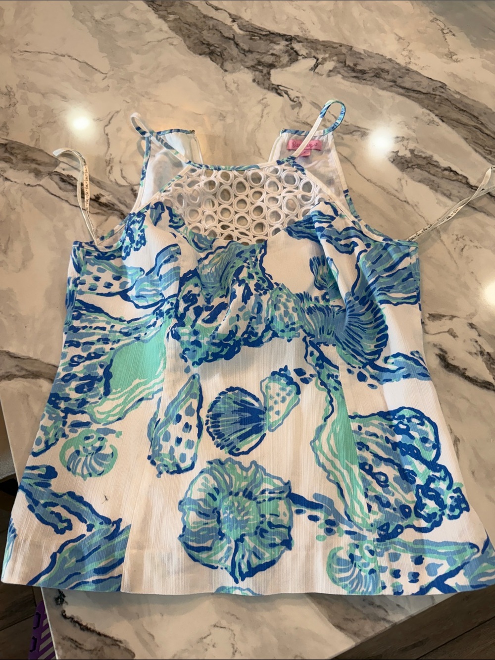 Lilly Pulitzer Blue & Aqua Sea Shell Tank Dress